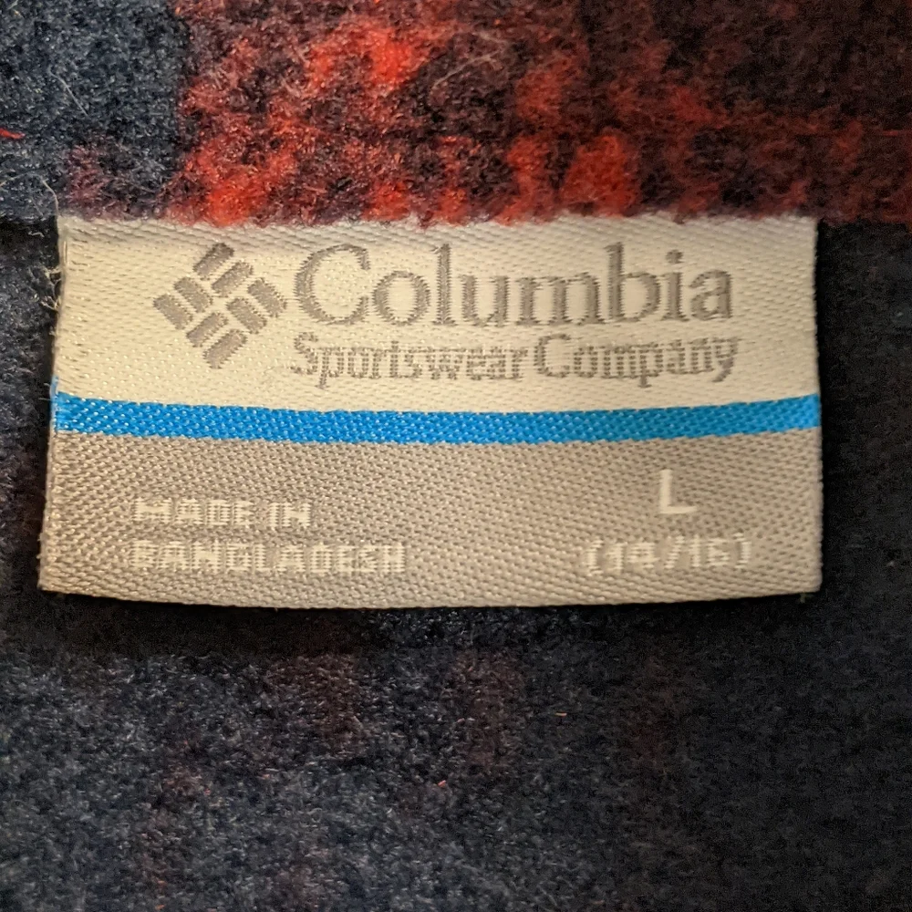 Columbia Red and Black Buffalo Plaid Fleece Jacket - Kids
